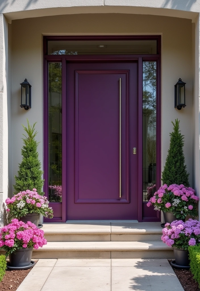 45 Best Front Door Colors That Will Transform Your Home's Curb Appeal! - 27. Berry Purple