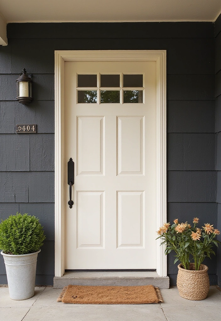 45 Best Front Door Colors That Will Transform Your Home's Curb Appeal! - 28. Creamy Ivory