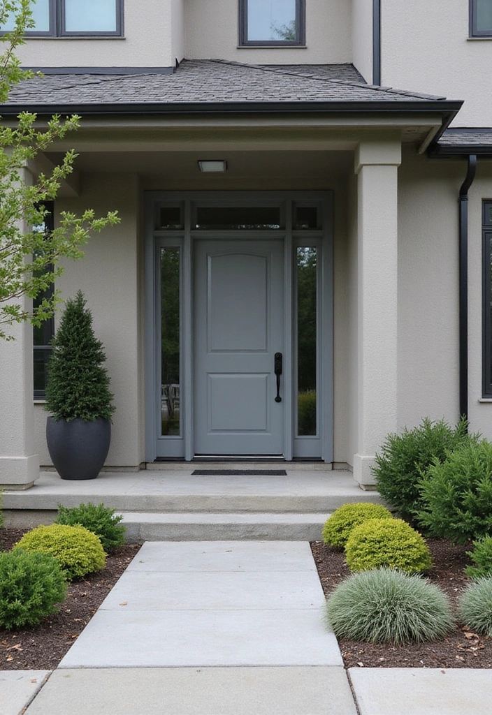 45 Best Front Door Colors That Will Transform Your Home's Curb Appeal! - 33. Light Charcoal