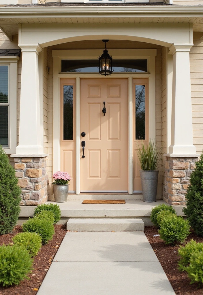 45 Best Front Door Colors That Will Transform Your Home's Curb Appeal! - 39. Almond