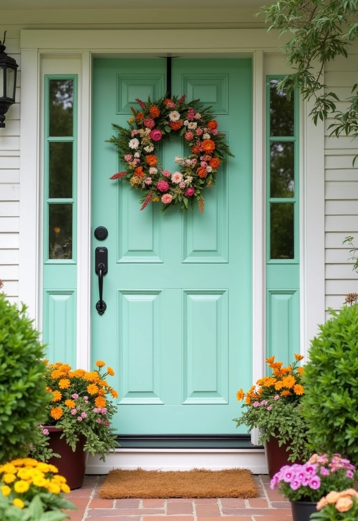45 Best Front Door Colors That Will Transform Your Home's Curb Appeal! - 5. Mint Green