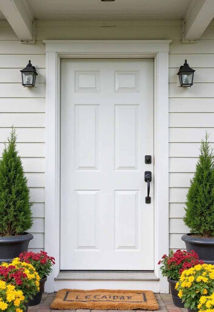 45 Best Front Door Colors That Will Transform Your Home's Curb Appeal! - 7. Crisp White