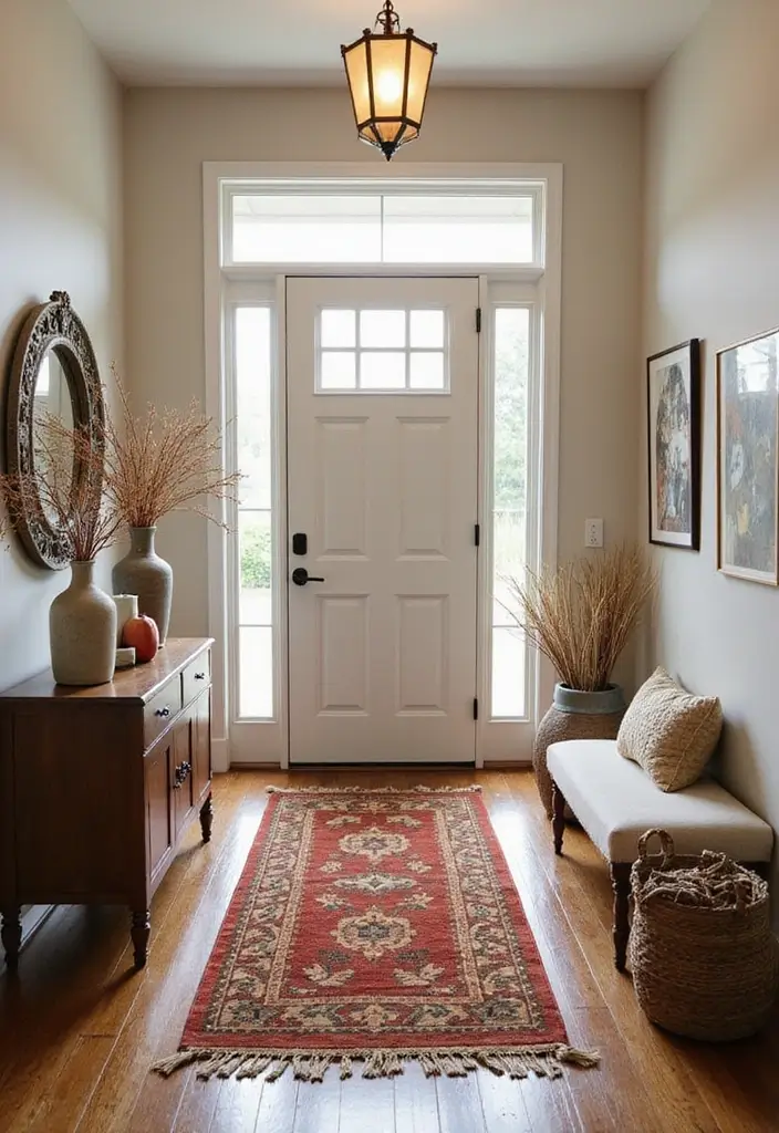 Cozy Up Your Home: 25 Fall Décor Ideas That Feel Like a Warm Hug - 14. Inviting Entryway