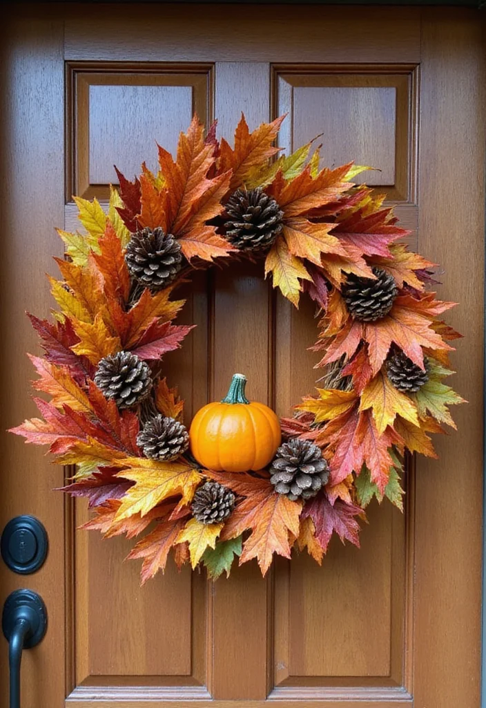 Cozy Up Your Home: 25 Fall Décor Ideas That Feel Like a Warm Hug - 16. Harvest-Inspired Wreaths