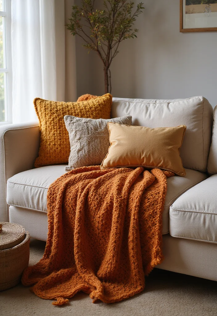 Cozy Up Your Home: 25 Fall Décor Ideas That Feel Like a Warm Hug - 17. Cozy Throw Blankets