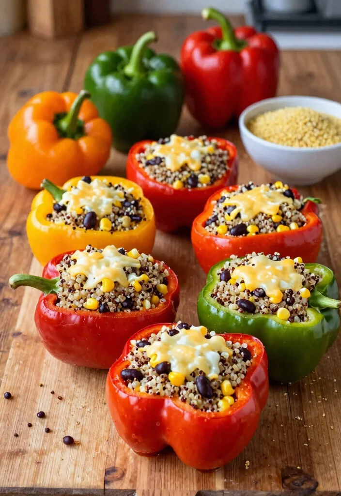 10 Healthyish Comfort Food Recipes That'll Wrap You in a Warm Hug! - 4. Quinoa Stuffed Bell Peppers 1