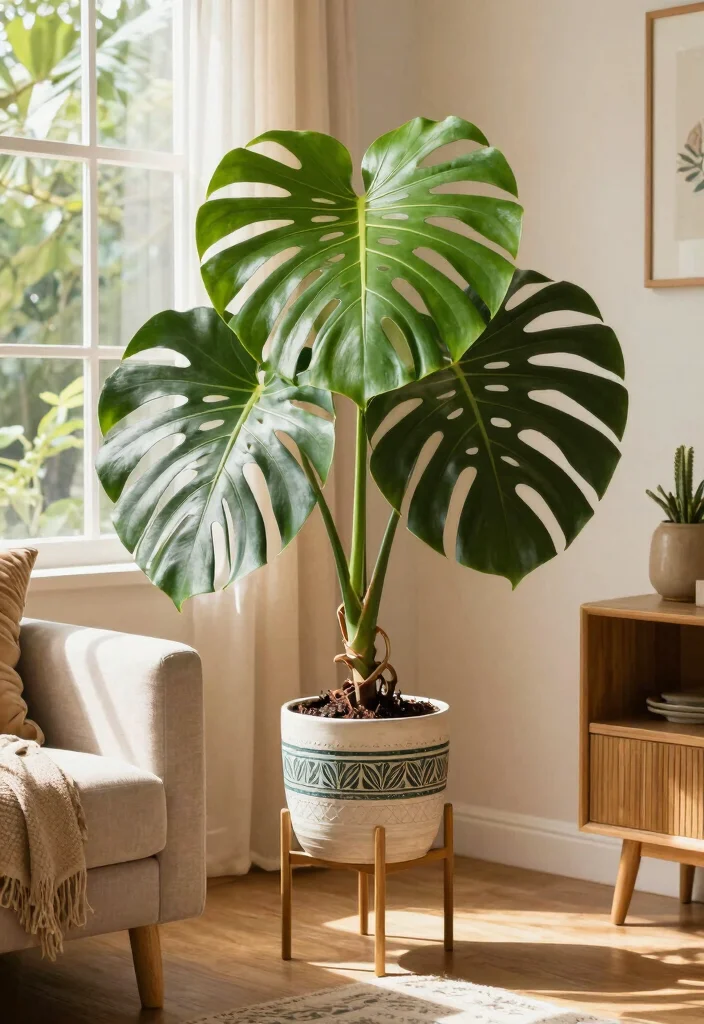 15 Indoor Plants That'll Boost Your Home Decor and Air Quality (Don't Miss #8!) - 9. Monstera Deliciosa: The Trendsetter 1