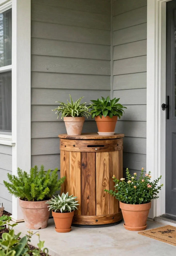 15 Stunning Front Porch Ideas for Every Season (Your Guests Will Be Amazed!) - 11. Eco-Friendly Touch with Sustainable Decor 1