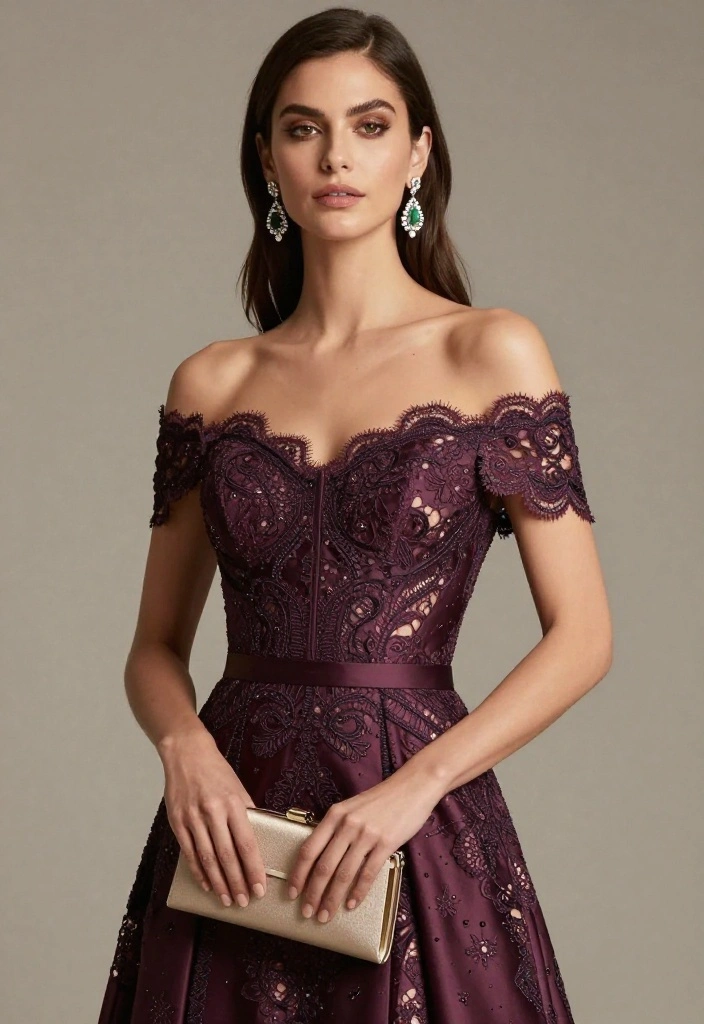17 Show-Stopping Formal Elegant Outfit Ideas to Dazzle at Your Next Party! - 3. Off-the-Shoulder Elegance 1