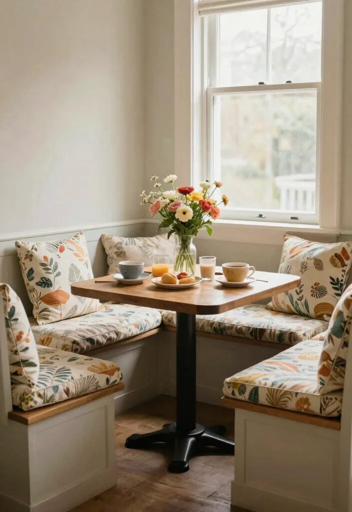 20 Charming Country Kitchen Touches You Never Knew You Needed! - 15. A Quaint Breakfast Nook 1