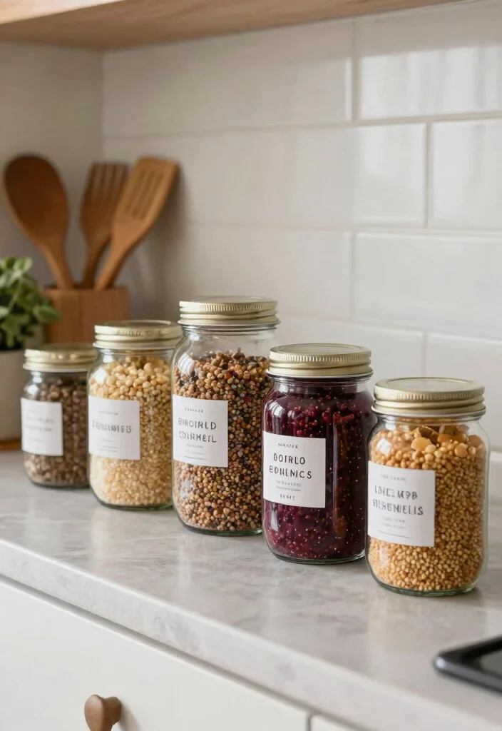 20 Charming Country Kitchen Touches You Never Knew You Needed! - 17. Decorative Jars 1