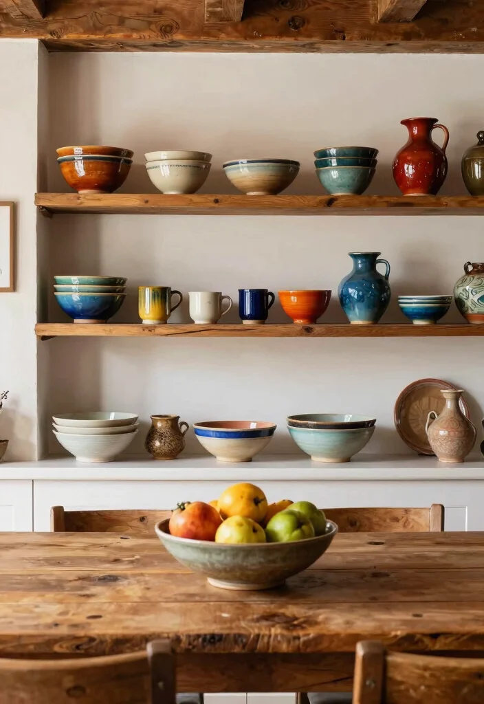 20 Charming Country Kitchen Touches You Never Knew You Needed! - 8. Handcrafted Pottery 1