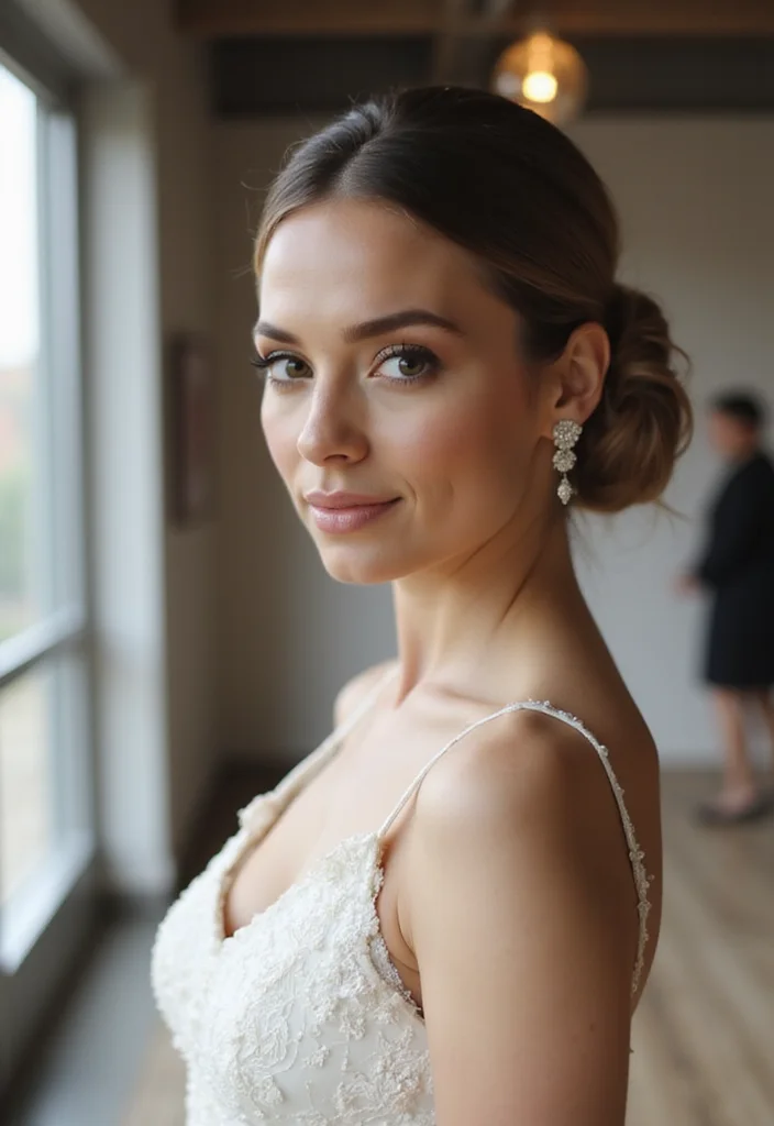 25 Stunning Bride Hair Ideas That Will Leave Everyone Speechless (Wait Until You See #18!) - 16. Sleek Bun with Accents 1