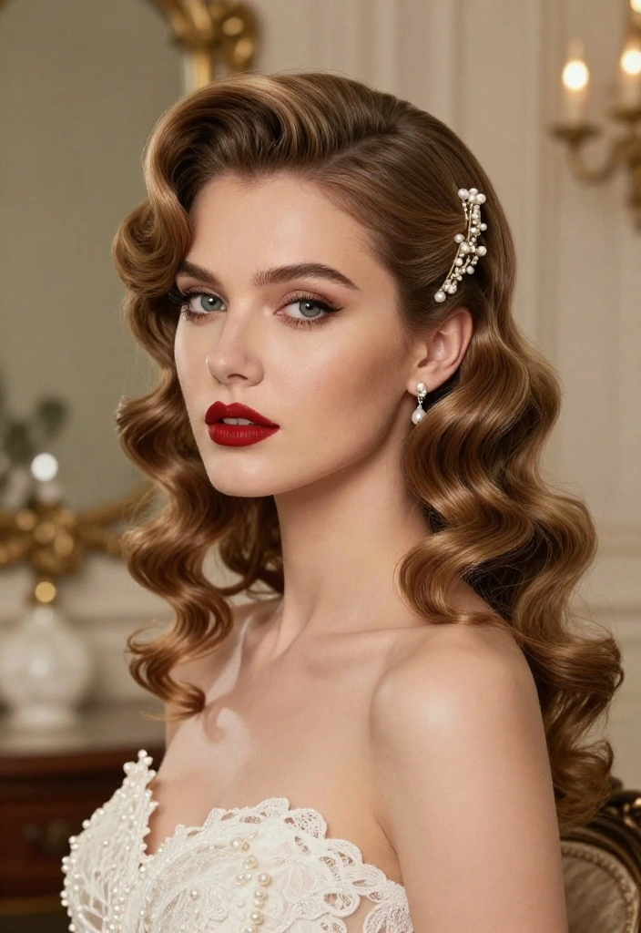 25 Stunning Bride Hair Ideas That Will Leave Everyone Speechless (Wait Until You See #18!) - 4. Vintage Glamour 1