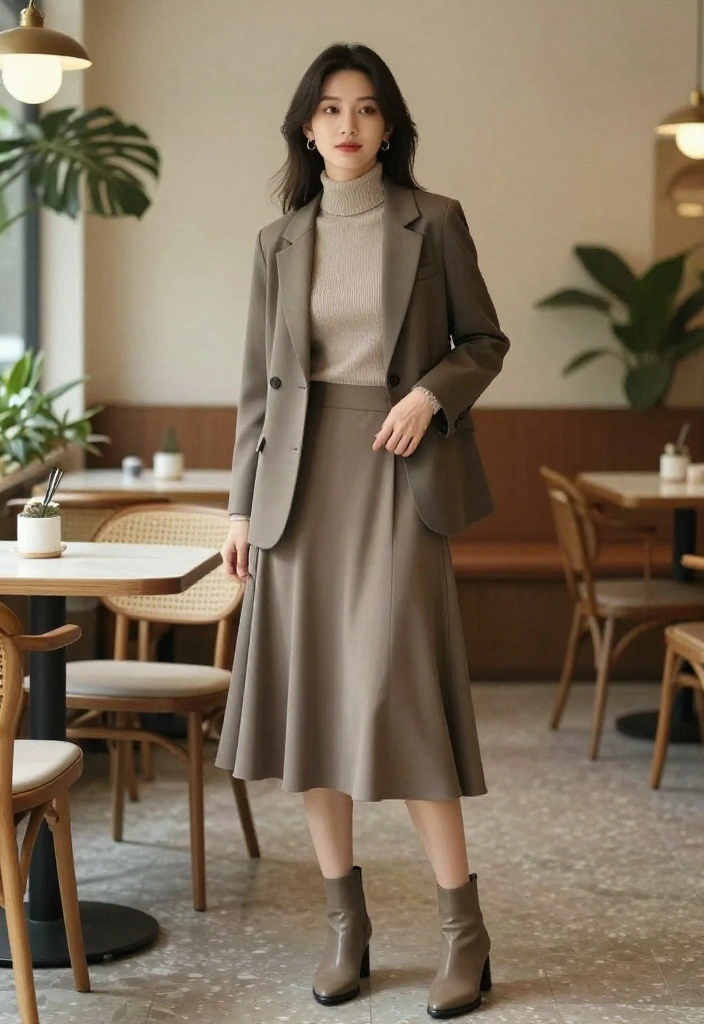 Date Night Outfits That Aren't Just a Little Black Dress (20+ Looks) - 16. Layered Look with a Midi Skirt 1