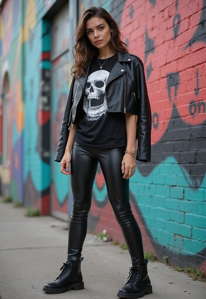 Date Night Outfits That Aren't Just a Little Black Dress (20+ Looks) - 24. Edgy Street Style 1