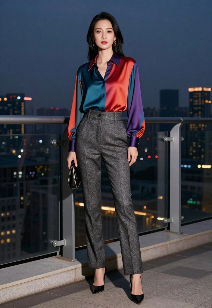Date Night Outfits That Aren't Just a Little Black Dress (20+ Looks) - 3. Tailored Trousers and a Stylish Blouse 1
