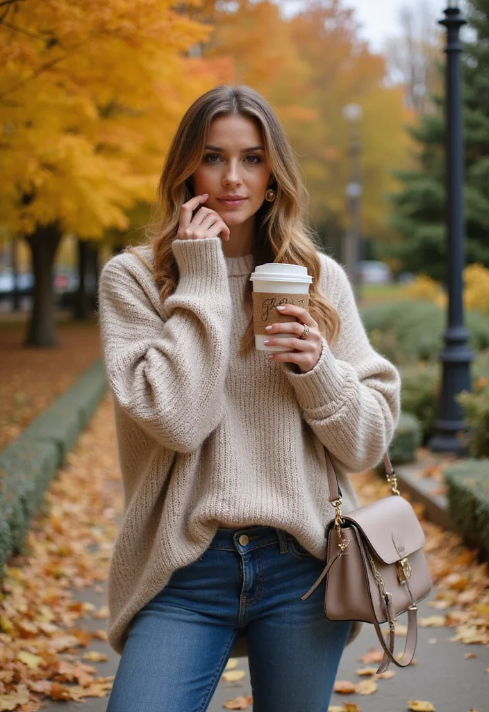 Struggling with What to Wear? 20 Outfit Combos You Need to Try! - 20. Cozy Pullover + Straight-Leg Jeans 1