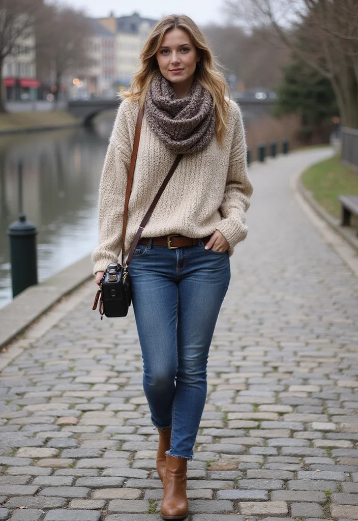 Unlock the Secret: 15 Spring Outfits with Oversized Sweaters & Boots! - 8. Weekend Wanderer 1