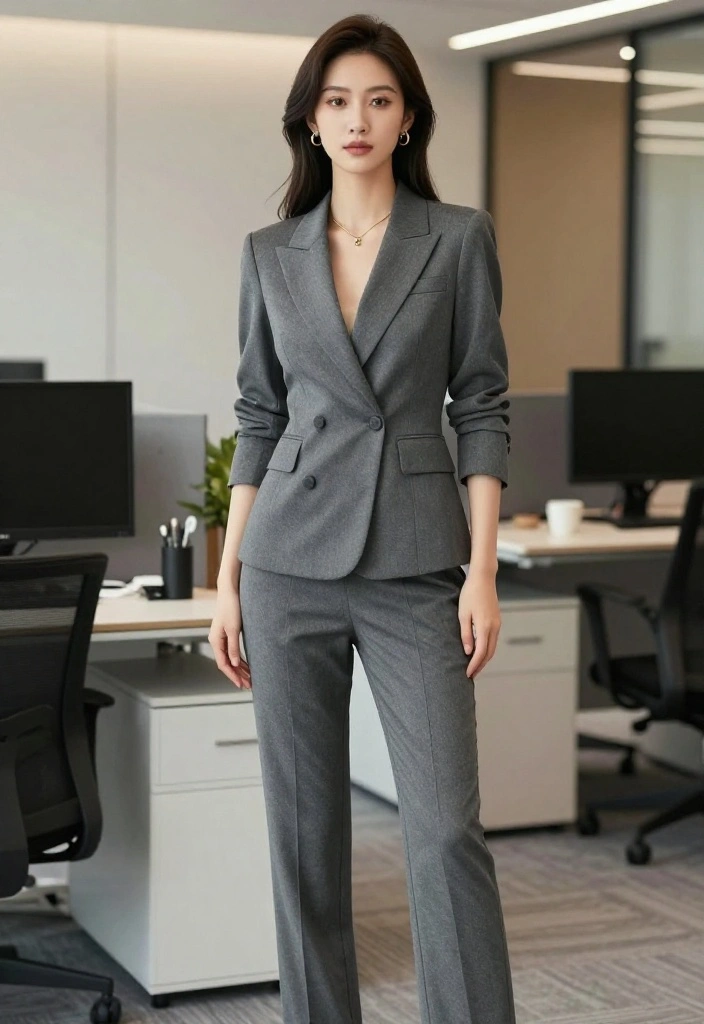 15 Chic Feminine Elegance Outfits to Elevate Your Style Game (You Won't Believe #5!) - 3. Tailored Blazer and Trousers 1
