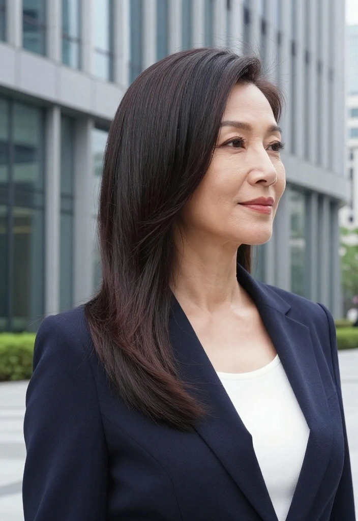 15 Chic Hairstyles for Women Over 55 That Will Make You Look 10 Years Younger! - 15. The Sleek Lob 1