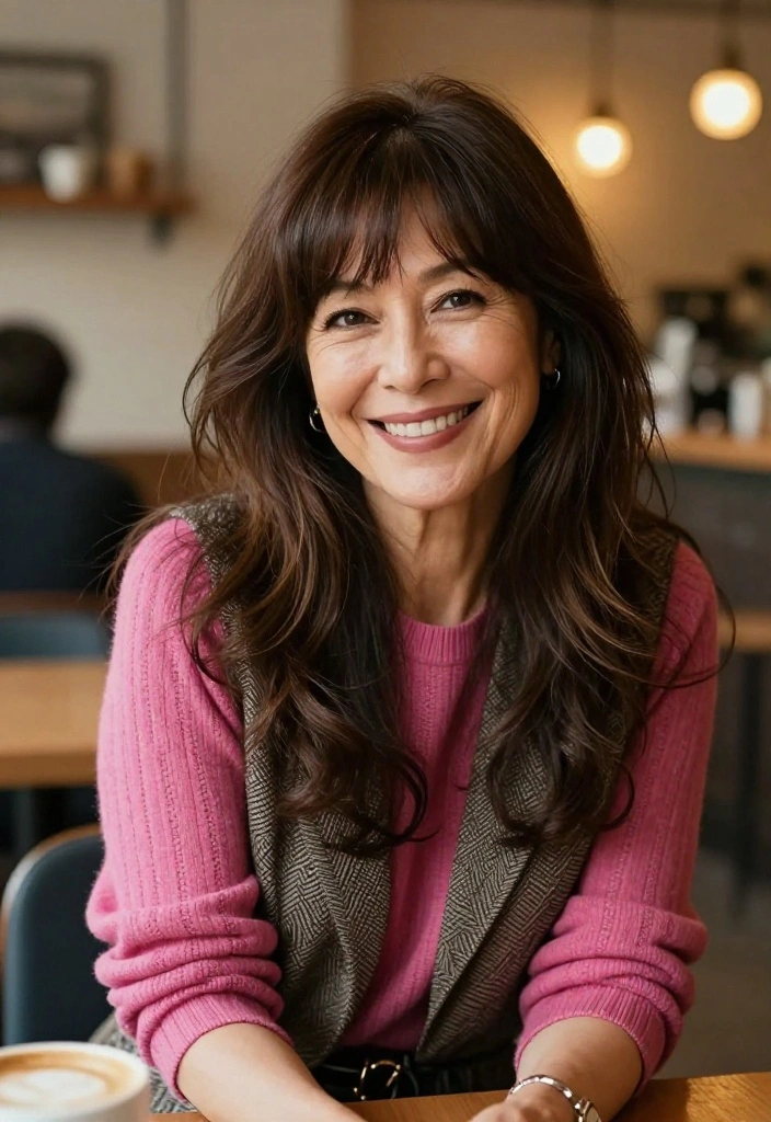 15 Chic Hairstyles for Women Over 55 That Will Make You Look 10 Years Younger! - 8. Side-Swept Bangs 1