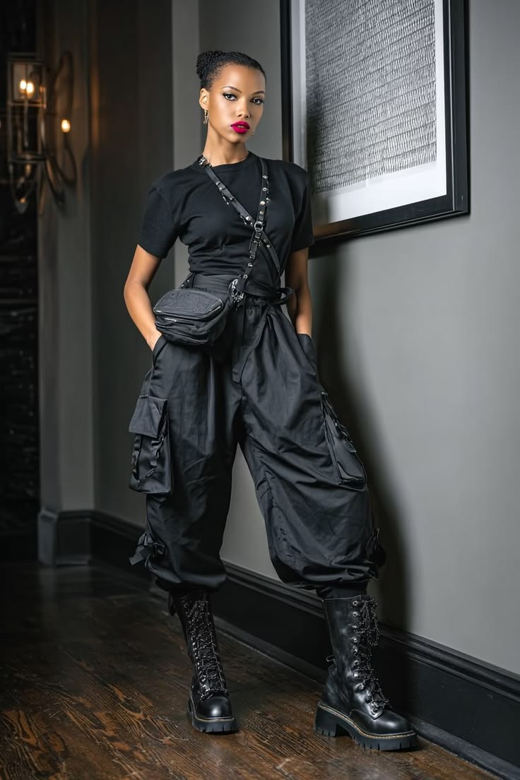 15 Stunning Black Women's Summer Outfits That'll Turn Heads (You Won't Believe #7!) - Edgy Glam: The Statement Outfit 1