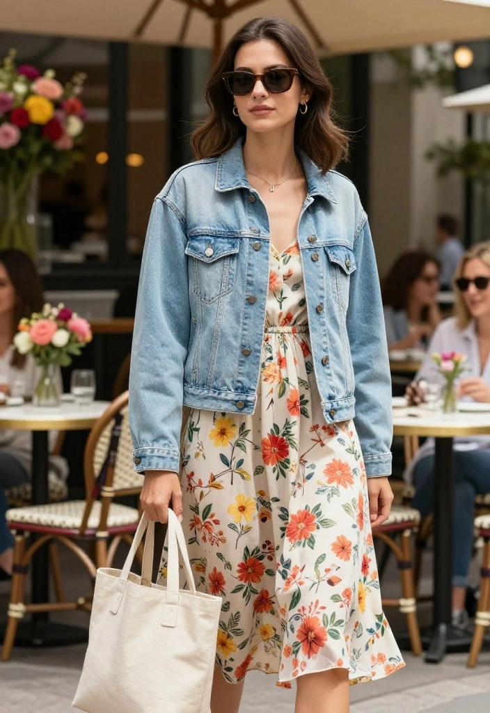 10 Chic Ways to Style Light Layers This Season - 7. Play with Denim Jackets 1
