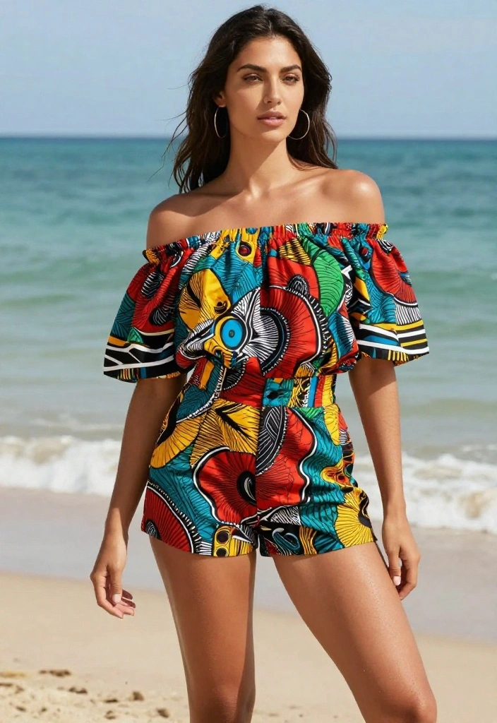12 Show-Stopping African Print Summer Styles You Need to Try This Season! - 6. Playful Off-the-Shoulder Tops 1