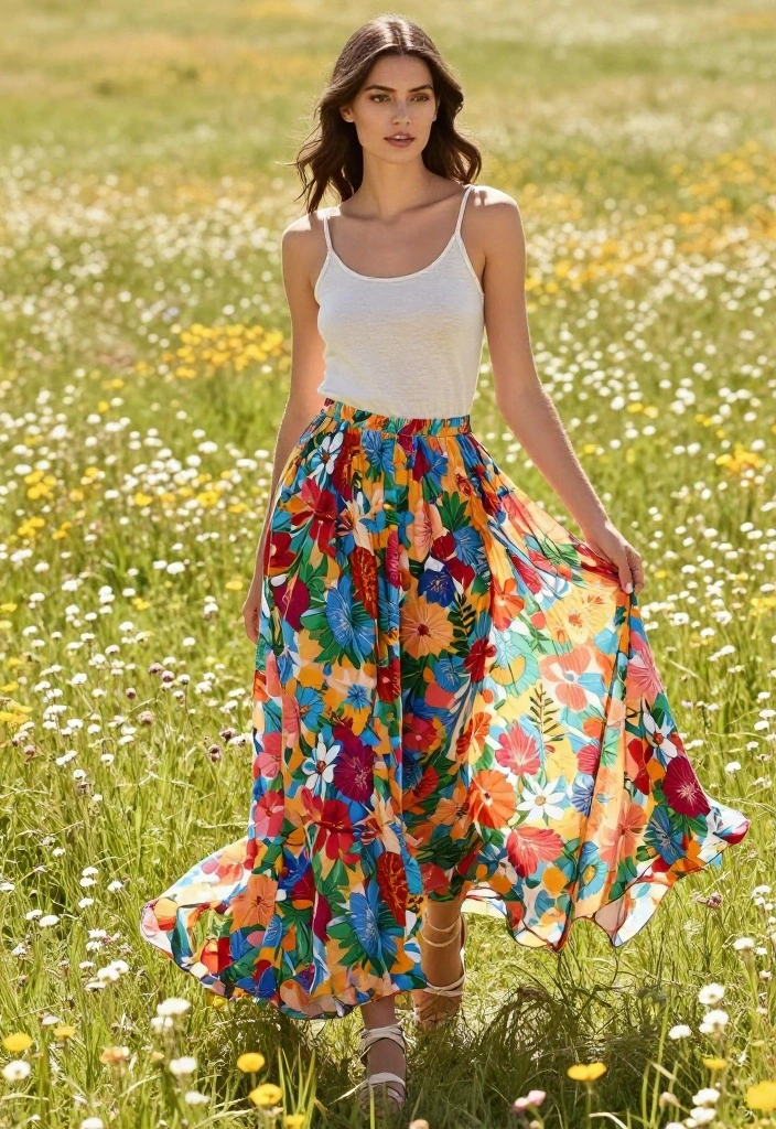 12 Spring Outfits That Feel Effortlessly Put Together - 9. Easy Breezy Maxi Skirts 1
