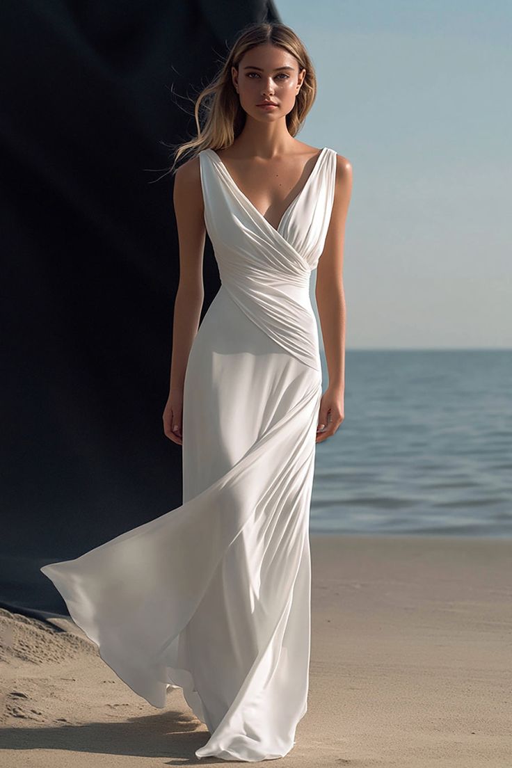 12 Stunning Beach Wedding Guest Dresses That Will Make You the Star of the Shore! - Classic White 1