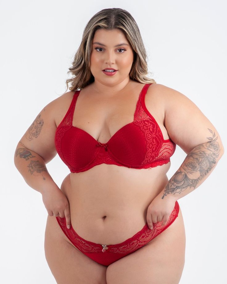 15 Stylish Plus-Size Lingerie Sets That Celebrate Your Curves (Check Out #3!) - 5. Red Stunner Set 1
