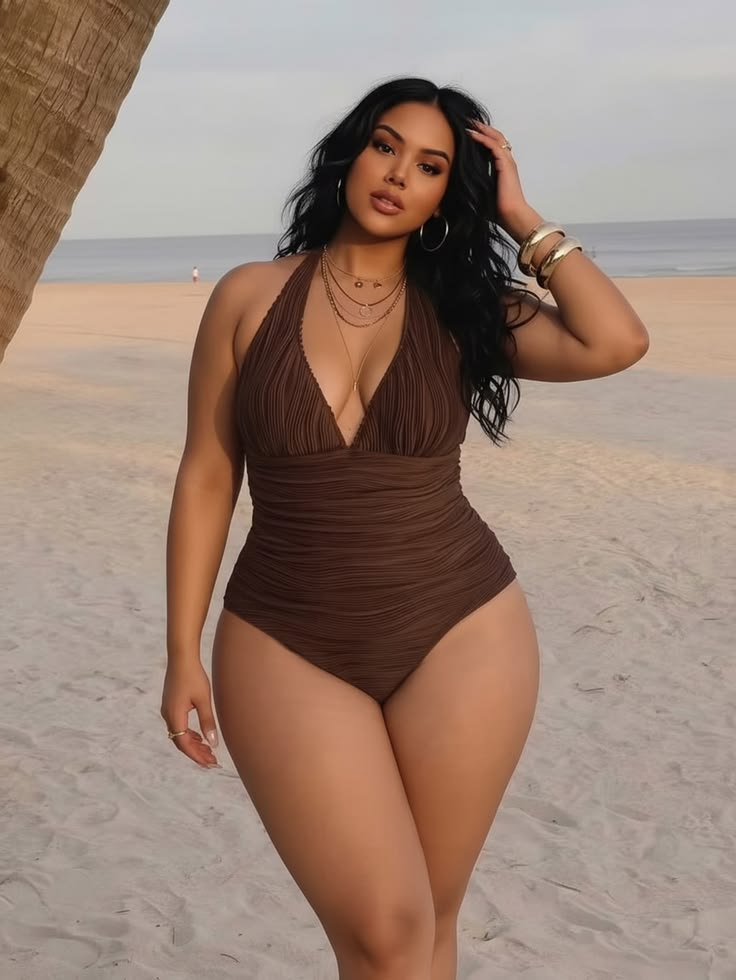 18 Stunning Plus-Size Swimwear Pieces That Will Make You Feel Confident This Summer! - Elegant in Earth Tones 1