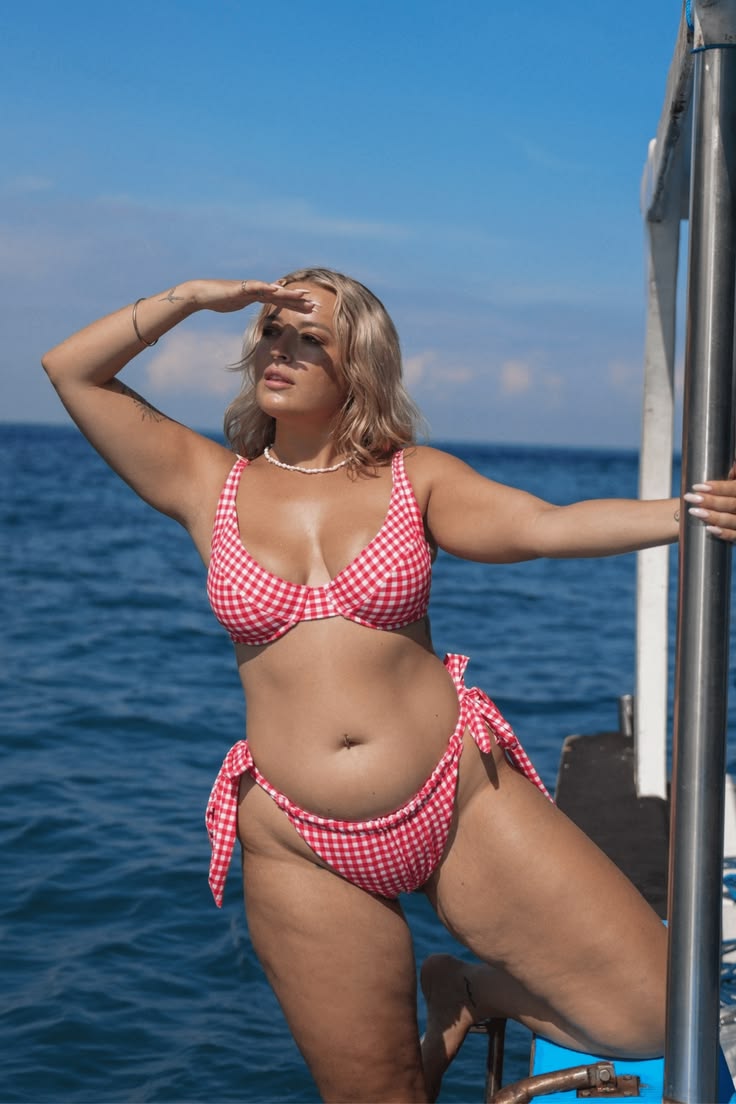 18 Stunning Plus-Size Swimwear Pieces That Will Make You Feel Confident This Summer! - Playful Gingham Vibes 1