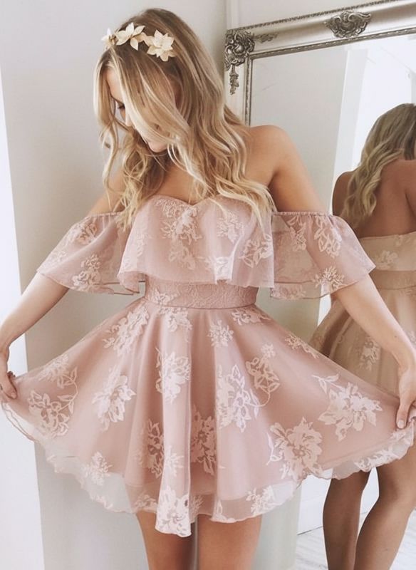 17 Stunning Homecoming Dresses That'll Make You the Star of the Night! - Romantic Blush Tones 1