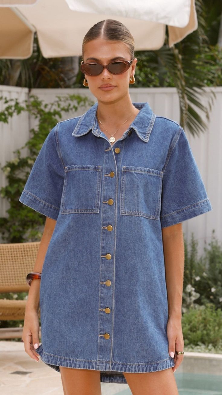 20 Denim Dresses That Will Elevate Your Summer Outfits (You Won't Believe #5!) - 16. The Casual Tee Dress 1