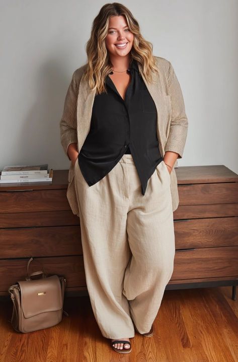 20 Stylish Plus Size Summer Looks That Embrace Body Positivity (You’ll Want Them All!) - Office Chic with a Twist 1