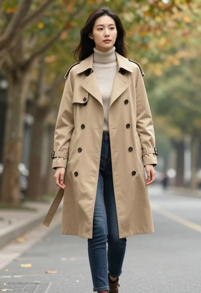 20 Cozy Chic Casual Fall Outfits Every Woman Needs to Try This Season! - 16. Classic Trench Coat & Ankle Boots 1