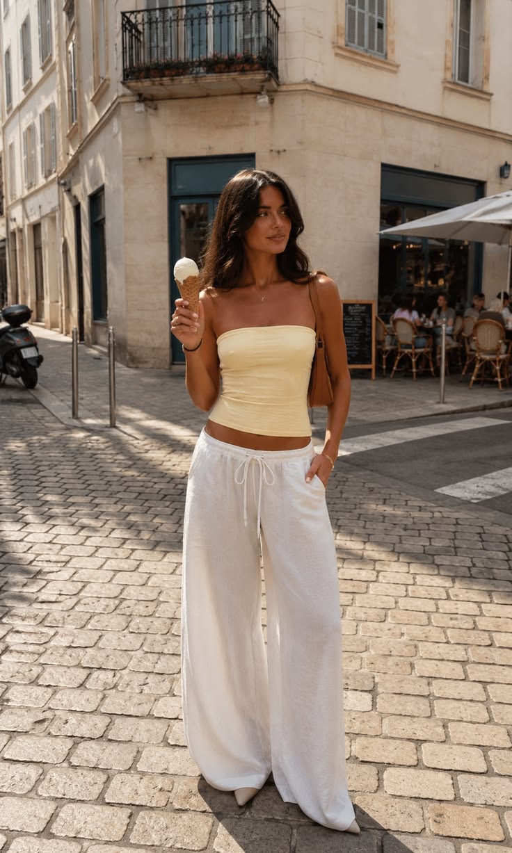 20 Effortlessly Chic Summer Outfit Ideas That Make Dressing Up a Breeze! - 9. Linen Shirt and Shorts: Cool Comfort 1