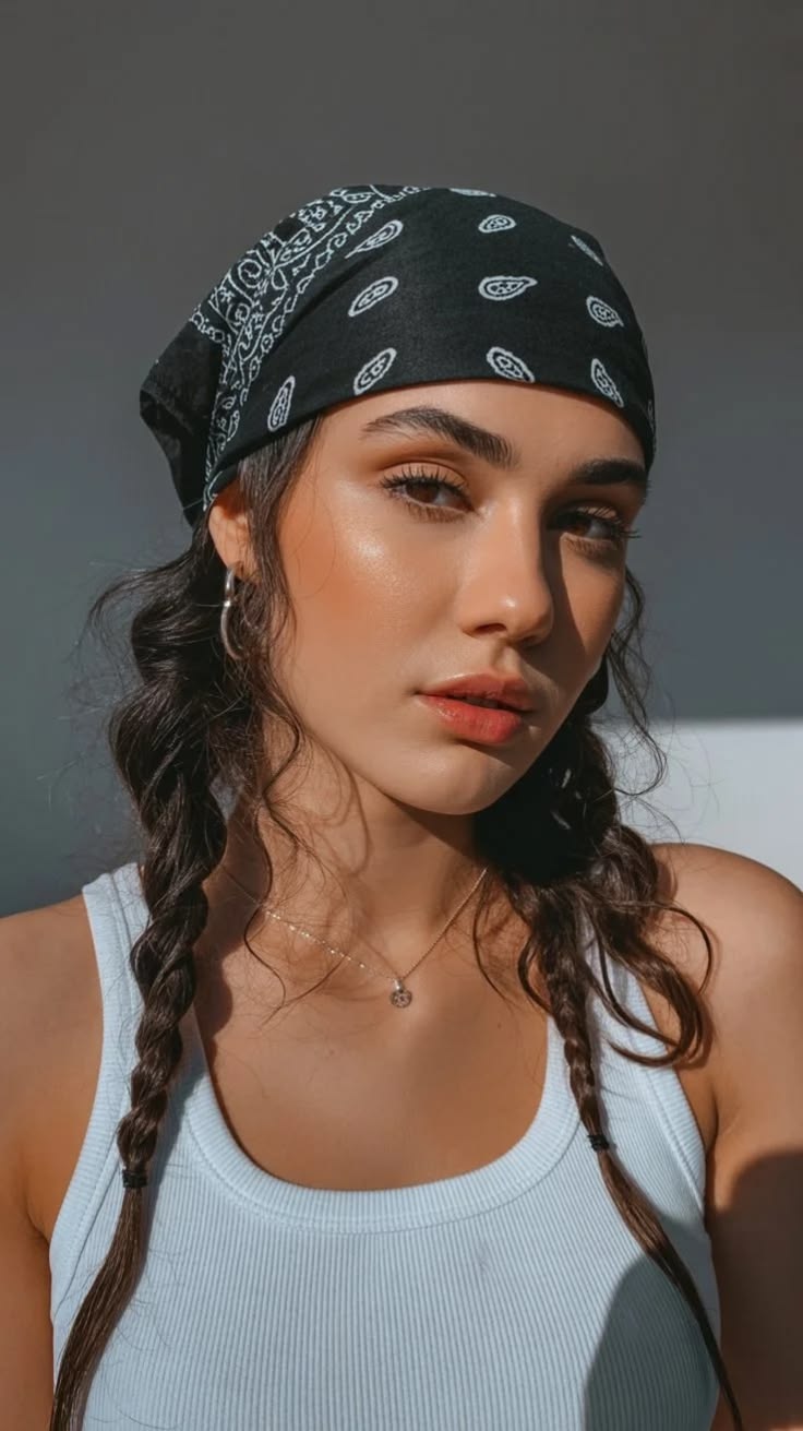 20 Stunning Bandana Hairstyles That Will Transform Your Look Instantly! - The Bold Braids 1