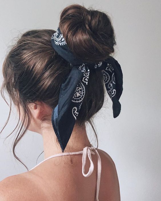 20 Stunning Bandana Hairstyles That Will Transform Your Look Instantly! - The Classic Bandana Tie 1
