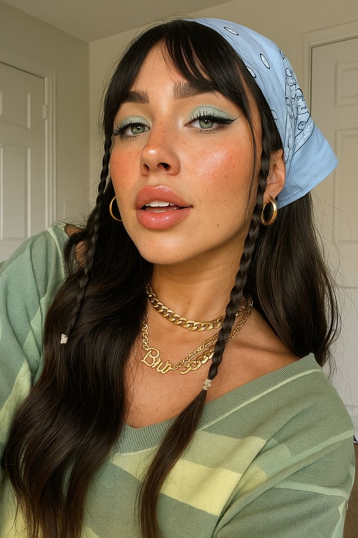 20 Stunning Bandana Hairstyles That Will Transform Your Look Instantly! - The Nature-Inspired Look 1