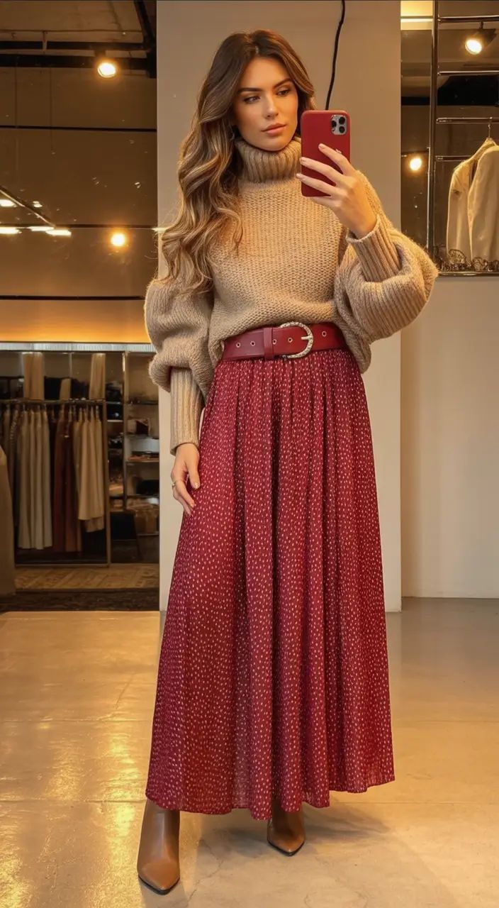 20 Stunning Fall Skirts to Elevate Your Autumn Wardrobe (You Won't Believe #5!) - Boots and Skirts Combo 1