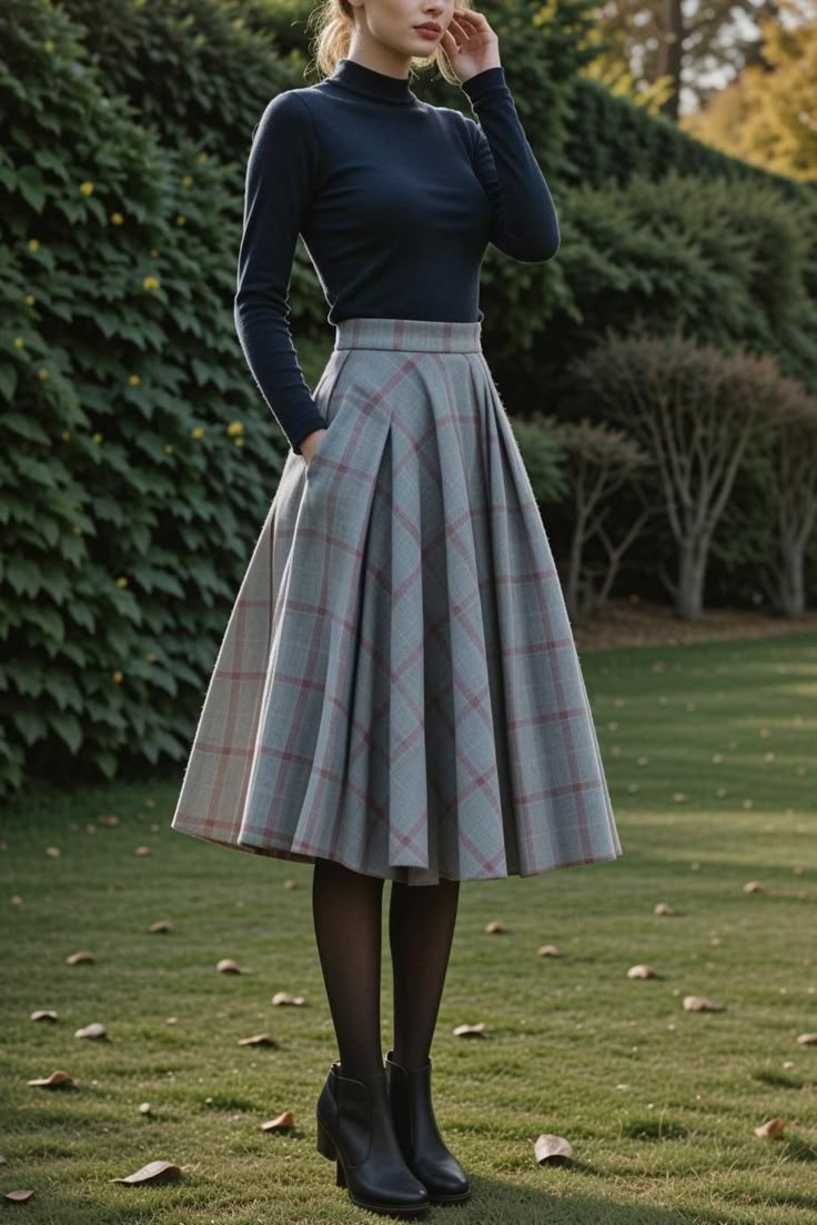 20 Stunning Fall Skirts to Elevate Your Autumn Wardrobe (You Won't Believe #5!) - The Magic of Monochrome 1