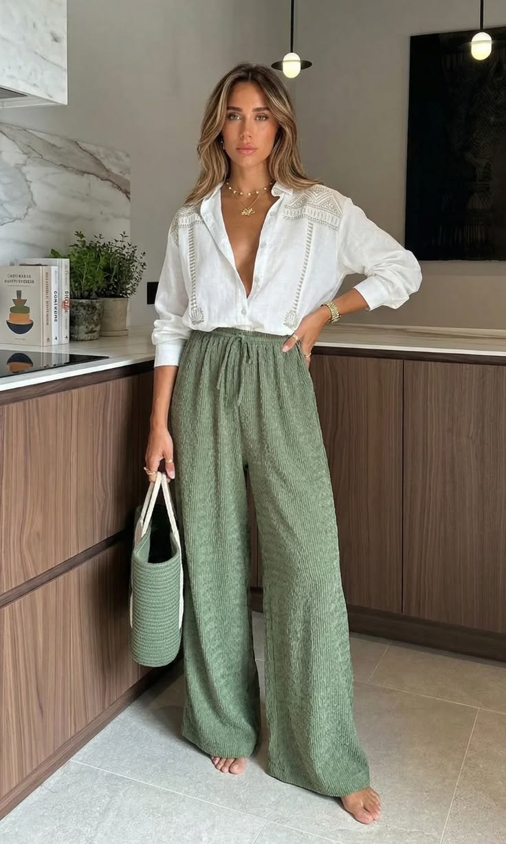 20 Wide-Leg Pants That Will Make You the Style Star This Summer! - Green Goddess: Nature’s Favorite 1