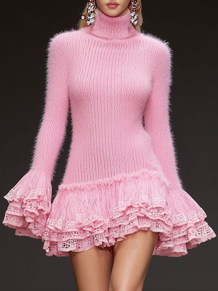 20 Affordable Women's Knit Mini Dresses That Look High-End (Don’t Miss #6!) - 10. Playful Pink 1
