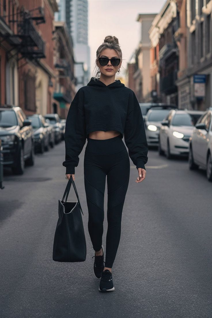20 Black Leggings Outfits That'll Make You Look Instantly Elevated! - Dressed Up Casual 1