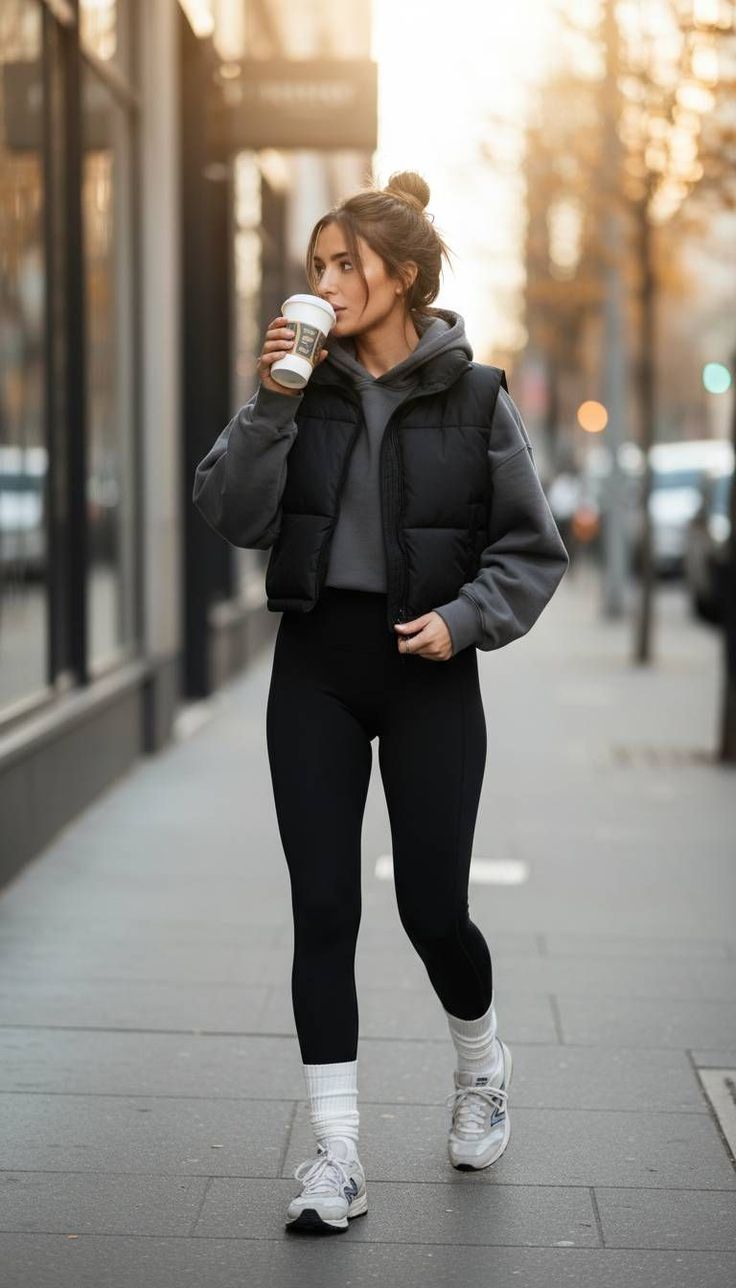 20 Black Leggings Outfits That'll Make You Look Instantly Elevated! - Sporty Chic Vibes 1