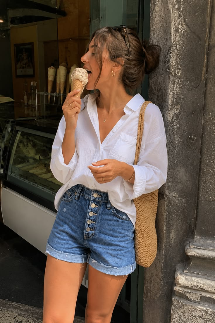 20 Denim Shorts Outfits That Never Go Out of Style - Timeless Elegance 1