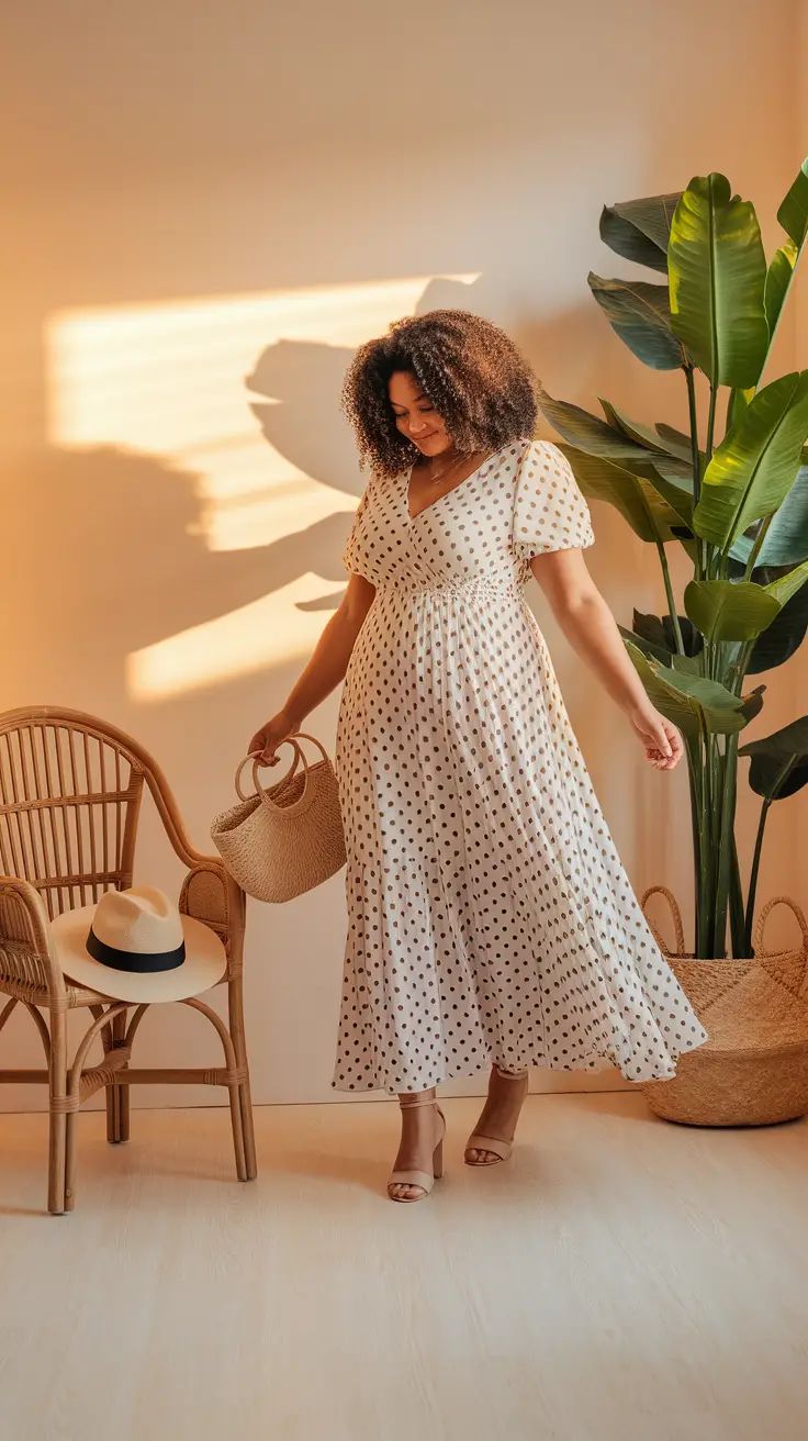20 Flattering Summer Dresses for Curvy Women - Polka Dot Perfection 1